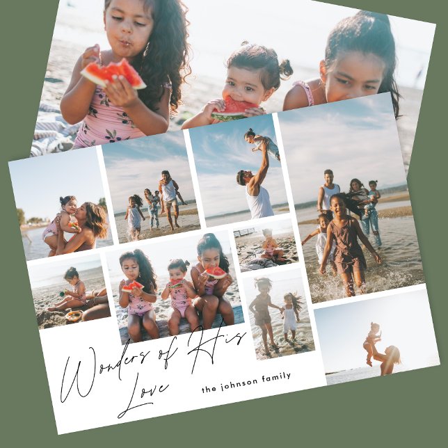 Cartes Pour Fêtes Annuelles Religieux moderne 9 Photo Merveilles de son amour (Créateur téléchargé)