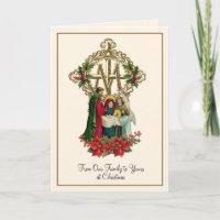 Religieux Noël Vierge Marie Jésus Poinsettias