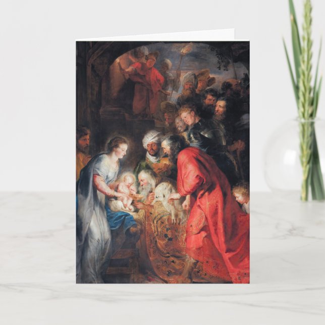 Cartes Pour Fêtes Annuelles Religieux Rubens Jésus Vierge Marie Joseph  (Devant)