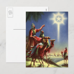 Cartes Pour Fêtes Annuelles Religion vintage, Hommes Sages avec Étoile de Beth