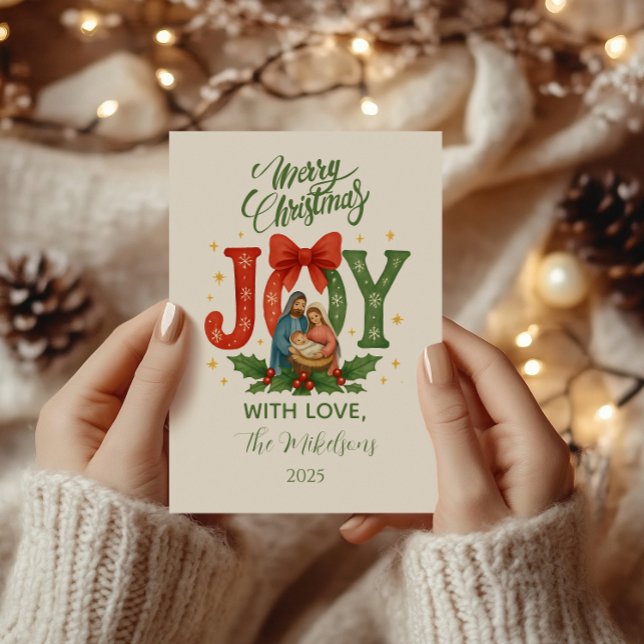 Cartes Pour Fêtes Annuelles Religious Nativity Christmas (Créateur téléchargé)