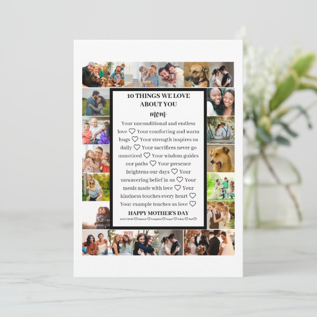 Cartes Pour Fêtes Annuelles Remerciement maman | Fête des mères 22 Photos en c (Debout devant)