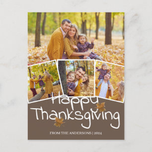Cartes Pour Fêtes Annuelles Remerciements Famille de Bons thanksgivings gracie