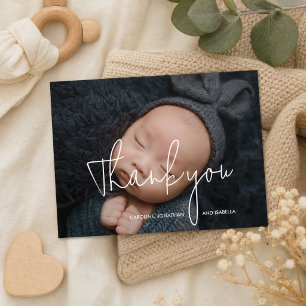 Cartes Pour Fêtes Annuelles Remerciements pour une Baby Shower avec un Collage