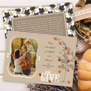 Cartes Pour Fêtes Annuelles Remerciements Tombant Feuille Tree Thanksgiving Ph