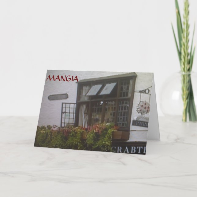 CARTES POUR FÊTES ANNUELLES REMERCIER LA "MANGIE" SOUHAITE (Devant)