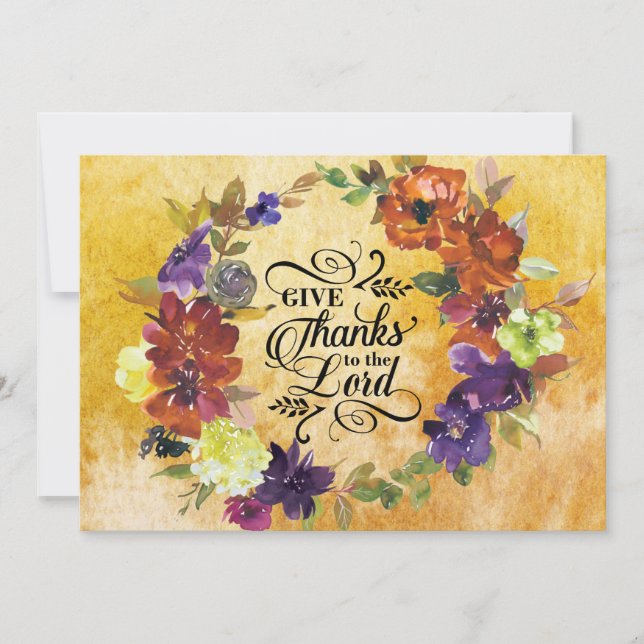 Cartes Pour Fêtes Annuelles Remerciez le Lord Thanksgiving Flat Card (Devant)