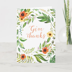 Cartes Pour Fêtes Annuelles Remerciez Thanksgiving Wreath