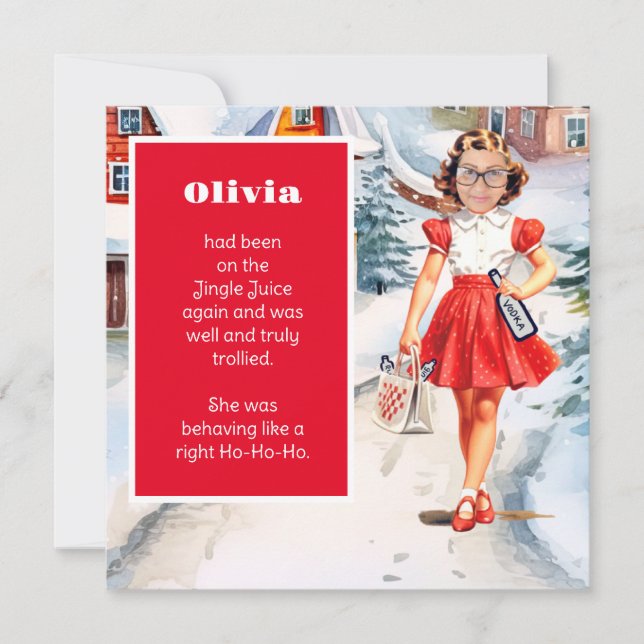 Cartes Pour Fêtes Annuelles Remplacer votre Noël visage (Devant)