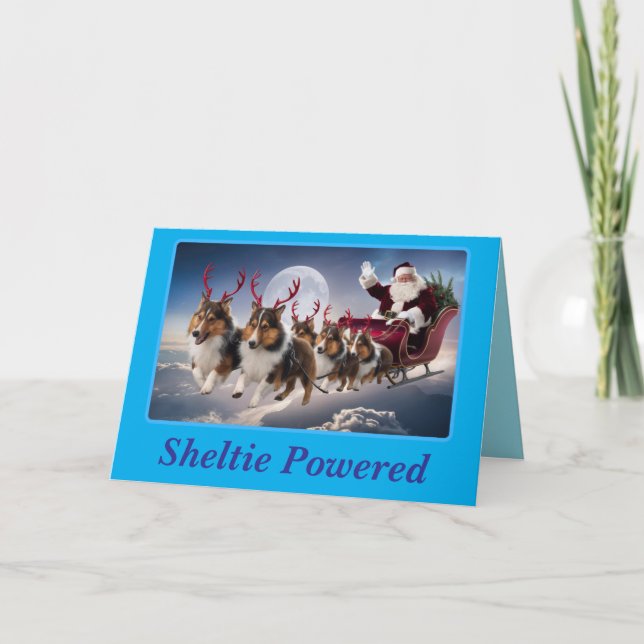 Cartes Pour Fêtes Annuelles Ren Sheltie (Devant)