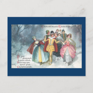 Cartes Pour Fêtes Annuelles Renaissance People Vintage Noël