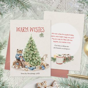 Cartes Pour Fêtes Annuelles Renard à tricoter de livre de contes Vœux de Noël