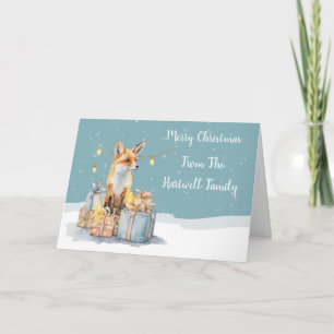 Cartes Pour Fêtes Annuelles Renard aquarelle