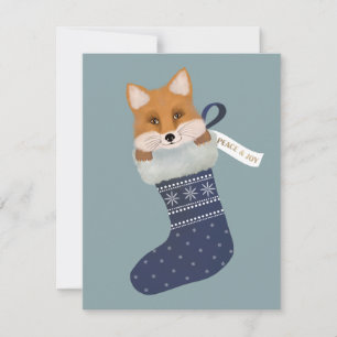 Cartes Pour Fêtes Annuelles Renard dans une réserve de Noël