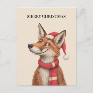 Cartes Pour Fêtes Annuelles Renard de Noël Fantaisiste Cabane de Fêtes