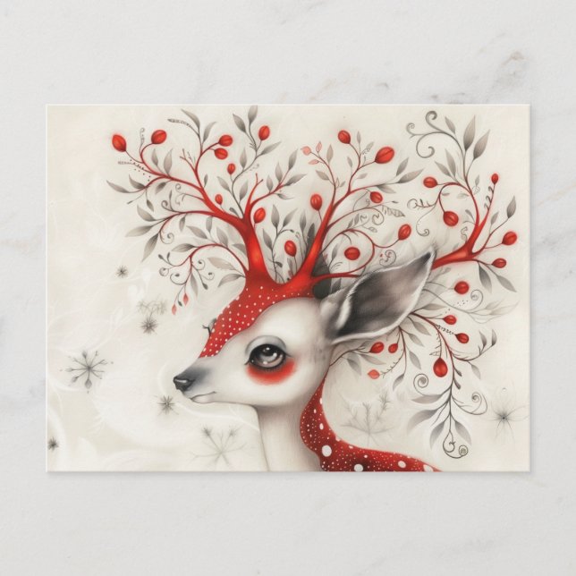 Cartes Pour Fêtes Annuelles Renard de Noël fantastique (Devant)