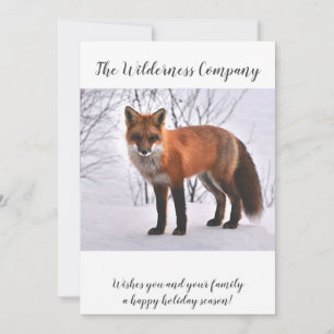 Cartes Pour Fêtes Annuelles Renard des Bois dans la Neige Noël