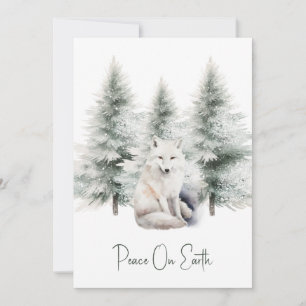 Cartes Pour Fêtes Annuelles Renard des Bois dans la Neige Noël Vacances