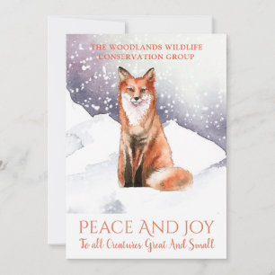 Cartes Pour Fêtes Annuelles Renard en hiver Neige Affaires Noël