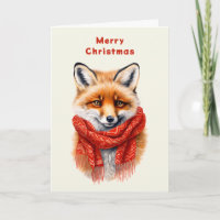 Renard mignon avec une écharpe rouge Image d'autom