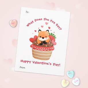 Cartes Pour Fêtes Annuelles Renard mignon dans un cupcake personnalisé pour la