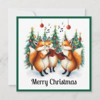 Renard mignon rustique Noël chênes d'hiver chantai