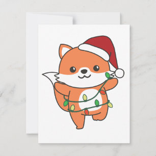 Cartes Pour Fêtes Annuelles Renard Noël Hiver Animaux Fêtes Renards