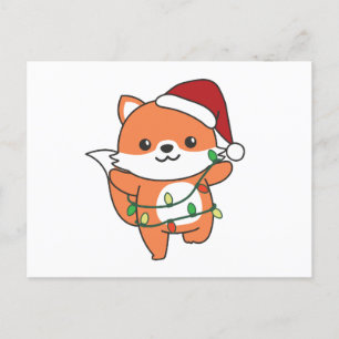 Cartes Pour Fêtes Annuelles Renard Noël Hiver Animaux Fêtes Renards