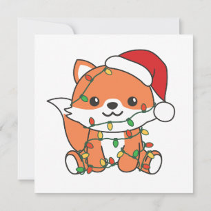 Cartes Pour Fêtes Annuelles Renard Noël Hiver Animaux Fêtes Renards