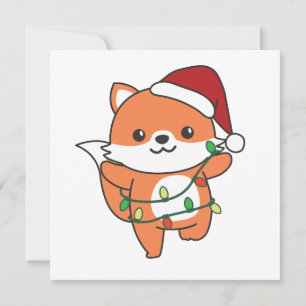 Cartes Pour Fêtes Annuelles Renard Noël Hiver Animaux Fêtes Renards