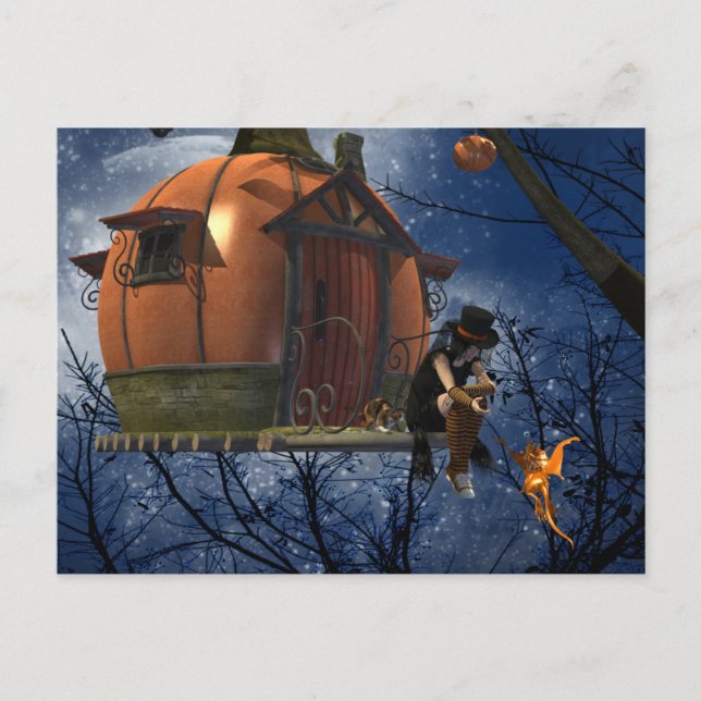 Cartes Pour Fêtes Annuelles Rencontre de création d'Halloween mignonne (Devant)
