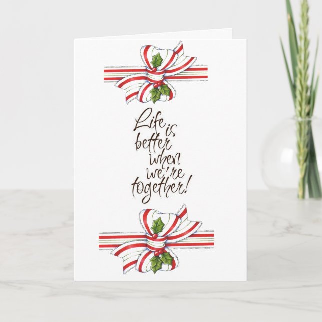 CARTES POUR FÊTES ANNUELLES *RENCONTREZ-MOI SOUS LE MISTLETOE POUR VOIR COMBIE (Devant)