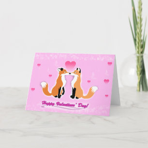 Cartes Pour Fêtes Annuelles Rendez-vous au renard de la Saint-Valentin