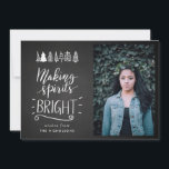Cartes Pour Fêtes Annuelles Rendre les esprits lumineux | Chalkboard Christmas<br><div class="desc">Rendre les esprits lumineux | Chalkboard Christmas Photo</div>
