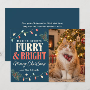 Cartes Pour Fêtes Annuelles Rendre les esprits poilus et lumineux pour Noël de