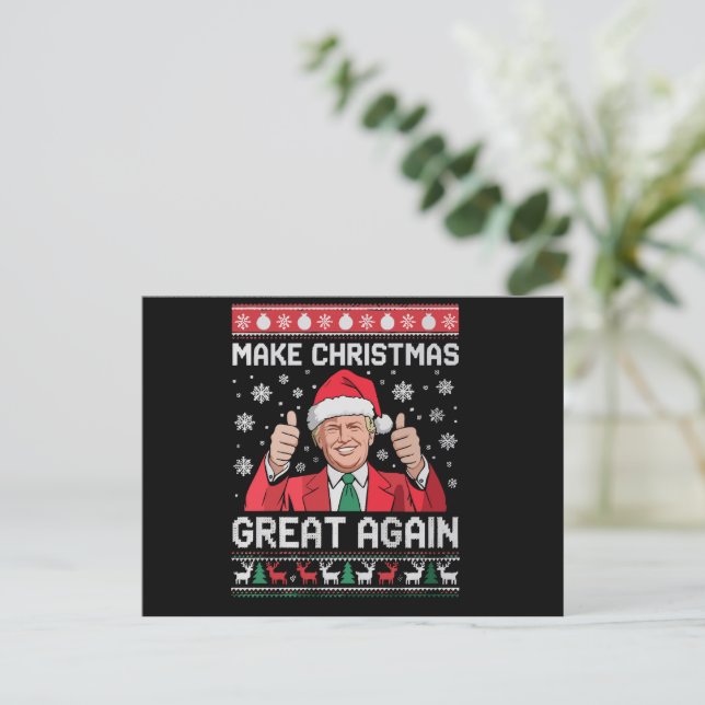 Cartes Pour Fêtes Annuelles Rendre Noël grand à nouveau Noël Noël amusant Trum (Debout devant)