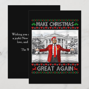 Cartes Pour Fêtes Annuelles Rendre Noël super à nouveau drôle Trump laide noir