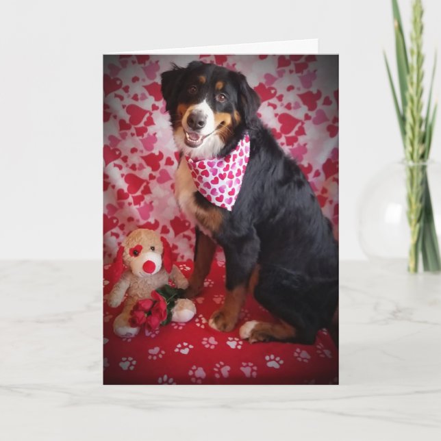 CARTES POUR FÊTES ANNUELLES RENDS-MOI "HEUREUX" ET DIS QUE TU SERAS MA VALENTI (Devant)