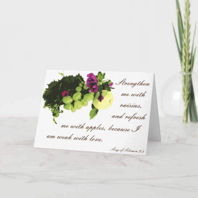 Cartes Pour Fêtes Annuelles renforcez-moi avec le valentine drôle de raisins (Devant)