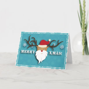 Cartes Pour Fêtes Annuelles Renne de Joyeux Noël