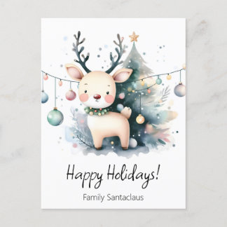 Cartes Pour Fêtes Annuelles Renne de Noël