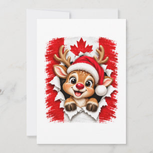 Cartes Pour Fêtes Annuelles Renne de Noël canadien
