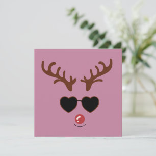 Cartes Pour Fêtes Annuelles Renne drôle de Noël Hiver Famille Cerf mignon 