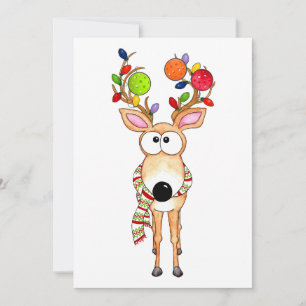Cartes Pour Fêtes Annuelles Renneau de Noël de pickleball