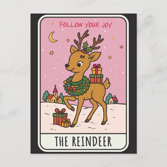 Cartes Pour Fêtes Annuelles Rennes de Noël  (Devant)