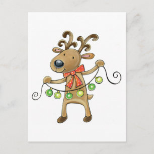 Cartes Pour Fêtes Annuelles Rennes de Noël joyeux