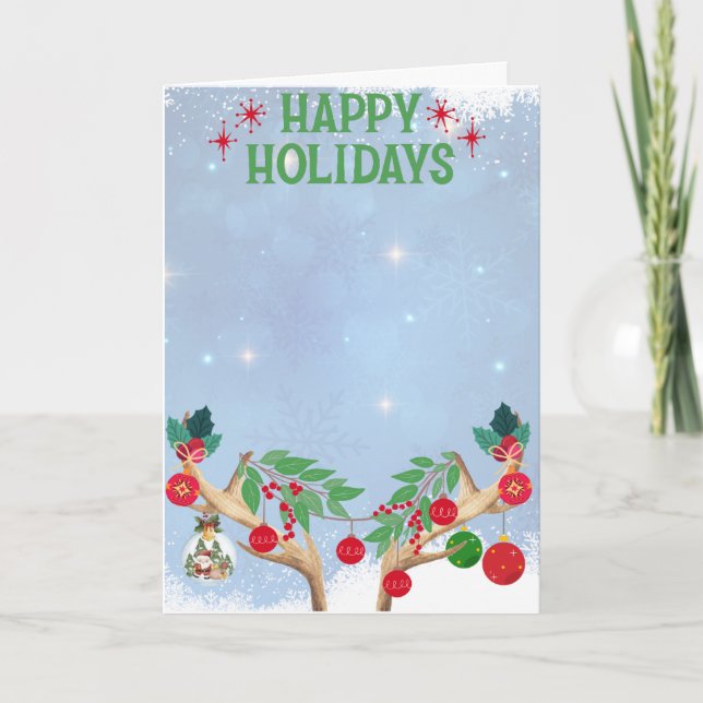 Cartes Pour Fêtes Annuelles Rennes Joyeuses Fêtes (Devant)