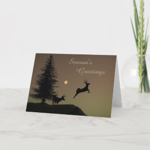 Cartes Pour Fêtes Annuelles Rennes volants fantaisistes
