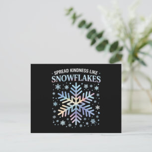 Cartes Pour Fêtes Annuelles Répandre la gentillesse comme des flocons de neige