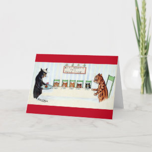 Cartes Pour Fêtes Annuelles Repas de Noël, Louis Wain